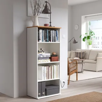 IKEA SKRUVBY Biblioteca, alb, 60x140 cm