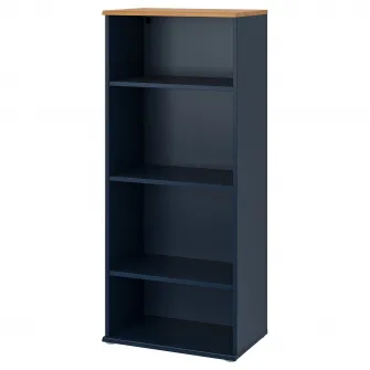 IKEA SKRUVBY Biblioteca, negru-albastru, 60x140 cm