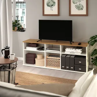 IKEA SKRUVBY Comoda TV, alb, 156x38x60 cm