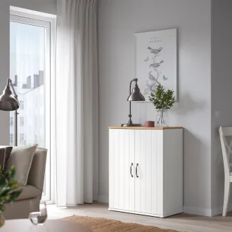 IKEA SKRUVBY Corp cu usi, alb, 70x90 cm