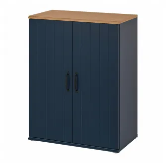 IKEA SKRUVBY Corp cu usi, negru-albastru, 70x90 cm