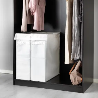 IKEA SKUBB Cos rufe, alb, 80 l