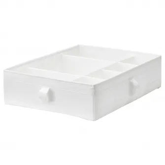 IKEA SKUBB Cutie compartimentata, alb, 44x34x11 cm
