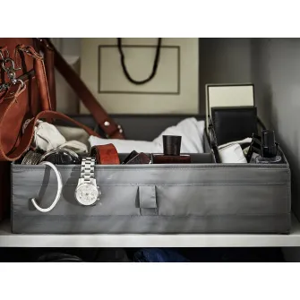 IKEA SKUBB Cutie compartimentata, gri inchis, 44x34x11 cm