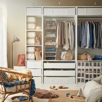 IKEA SKUBB Cutie depozitare 6 compartimente, alb, 35x45x125 cm