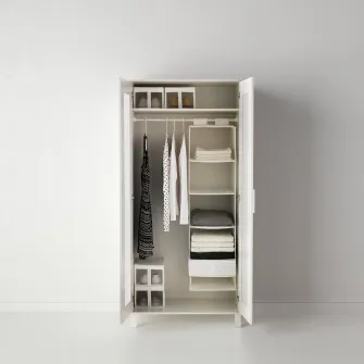 IKEA SKUBB Cutie depozitare 6 compartimente, alb, 35x45x125 cm