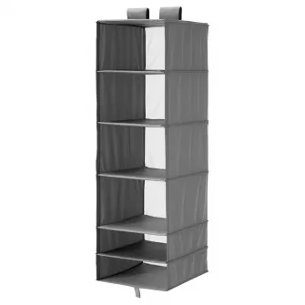IKEA SKUBB Cutie depozitare 6 compartimente, gri inchis, 35x45x125 cm