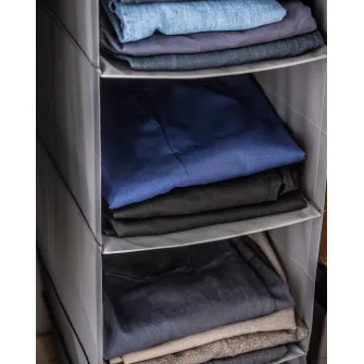 IKEA SKUBB Cutie depozitare 6 compartimente, gri inchis, 35x45x125 cm