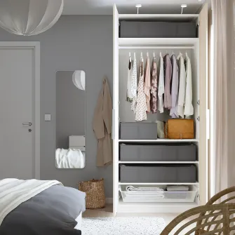 IKEA SKUBB Cutie depozitare, gri inchis, 90x53x19 cm