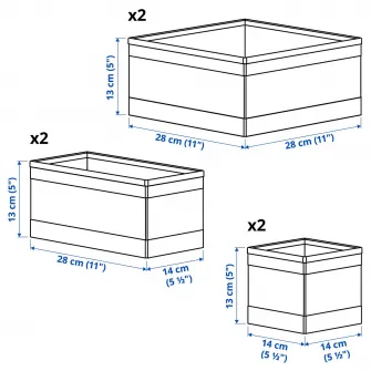 IKEA SKUBB Cutie, set 6 buc., alb