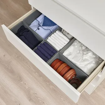 IKEA SKUBB Cutie, set 6 buc., gri inchis