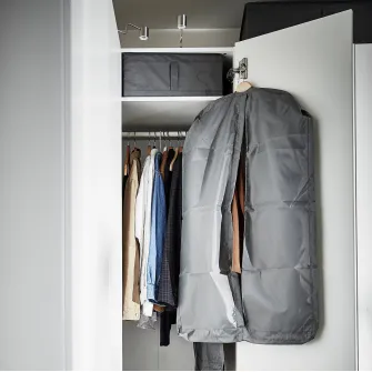 IKEA SKUBB Set 3 huse haine, gri inchis