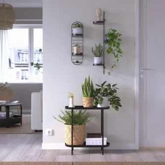 IKEA SKUGGRÖNA Suport plante pe perete, negru, 54 cm
