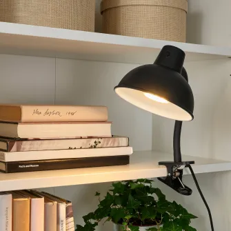 IKEA SKURUP Spot cu clema, negru