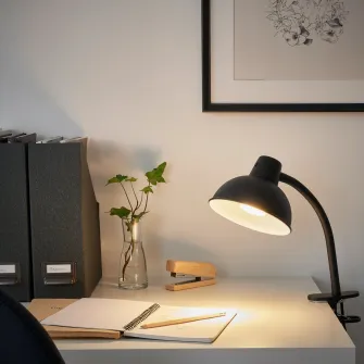 IKEA SKURUP Spot cu clema, negru