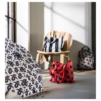 IKEA SKYNKE Sacosa, dungat/negru alb, 45x36 cm