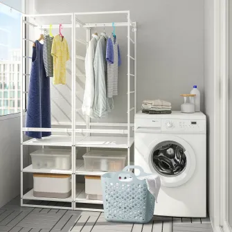 IKEA SLIBB Cos rufe flexibil, albastru, 24 l