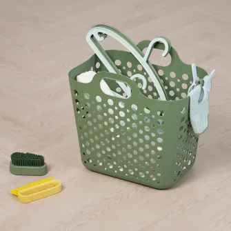 IKEA SLIBB Cos rufe flexibil, verde, 24 l