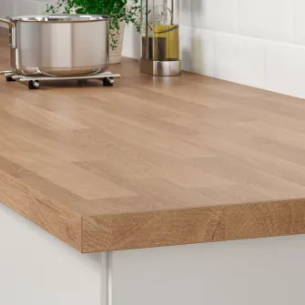 IKEA SÄLJAN Blat, aspect stejar/laminat, 246x3.8 cm