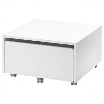 IKEA SLÄKT Cutie depozitare+rotile, alb, 62x62x35 cm