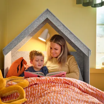 IKEA SLÄKT Accesoriu pentru pat, forma de casuta/gri
