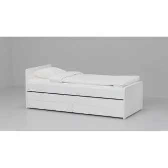 IKEA SLÄKT Cadru extensie pat cu depozitare, alb, 90x200 cm