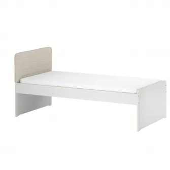 IKEA SLÄKT Cadru pat, Include: tablie/Vissle bej, 90x200 cm