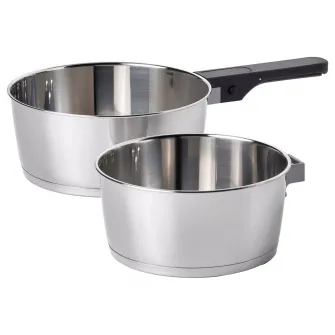 IKEA SLÄTROCKA Set vase cu maner detasabil, cratita inox