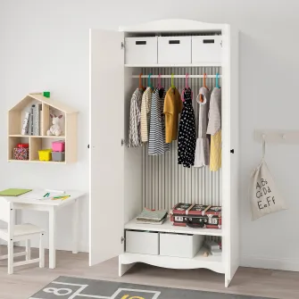 IKEA SMÅGÖRA Dulap de haine, alb, 80x50x187 cm