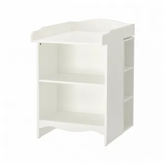 IKEA SMÅGÖRA Masa infasat/biblioteca+2 etajere, alb