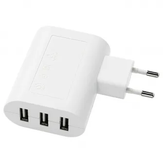 IKEA SMÅHAGEL Incarcator USB 3porturi, alb