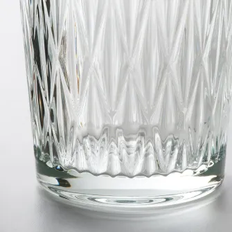 IKEA SMÄLLSPIREA Vaza, sticla transparenta/cu model, 17 cm