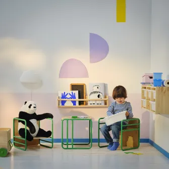 IKEA SMÅSKRAKE Scaun/masa multifunctionala copil, verde
