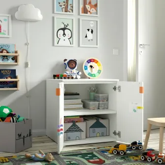 IKEA SMÅSTAD / PLATSA Corp, alb alb/cu 1 polita, 60x57x63 cm