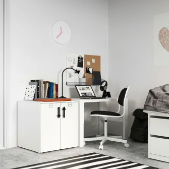 IKEA SMÅSTAD / PLATSA Corp, alb alb/cu 1 polita, 60x57x63 cm