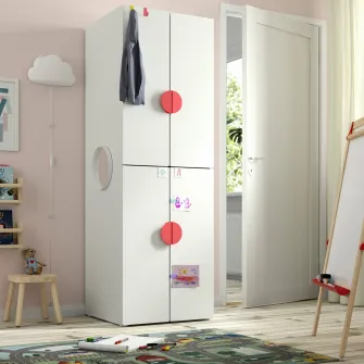 IKEA SMÅSTAD / PLATSA Dulap, alb alb/+2 bare umerase, 60x57x181 cm