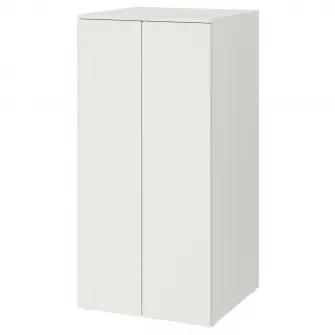 IKEA SMÅSTAD / PLATSA Dulap, alb alb/cu 3 polite, 60x57x123 cm