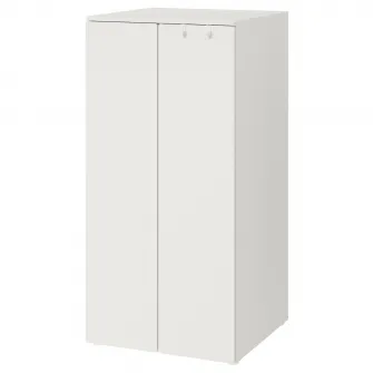 IKEA SMÅSTAD / PLATSA Dulap, alb/alb, 60x57x123 cm