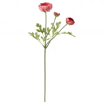 IKEA SMYCKA Floare artificiala, Ranunculus/roz inchis, 52 cm