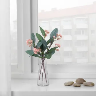 IKEA SMYCKA Floare artificiala, eucalipt/roz, 30 cm