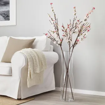 IKEA SMYCKA Floare artificiala, flori de cires/roz, 130 cm