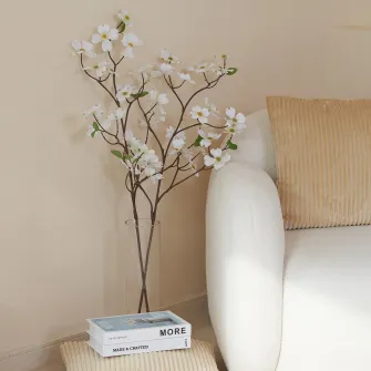 IKEA SMYCKA Floare artificiala, interior/exterior/Corn alb, 100 cm