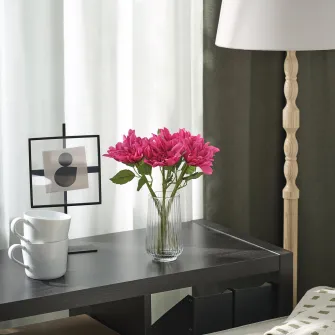 IKEA SMYCKA Floare artificiala, interior/exterior/Dalie lila, 30 cm