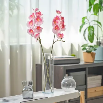 IKEA SMYCKA Floare artificiala, interior/exterior/Orhidee roz, 60 cm