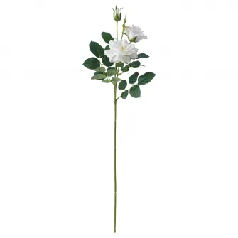 IKEA SMYCKA Floare artificiala, interior/exterior/Trandafir alb, 65 cm
