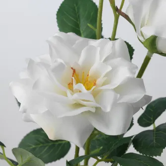 IKEA SMYCKA Floare artificiala, interior/exterior/Trandafir alb, 65 cm