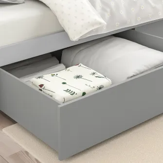 IKEA SMYGA Lada pat, gri, 99x91x29 cm