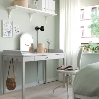 IKEA SMYGA Birou, gri, 122x60 cm