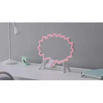 IKEA SNÖDJUP Decoratiune LED, bula de dialog alb/multicolor