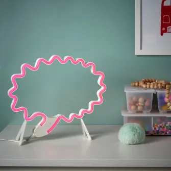 IKEA SNÖDJUP Decoratiune LED, bula de dialog alb/multicolor